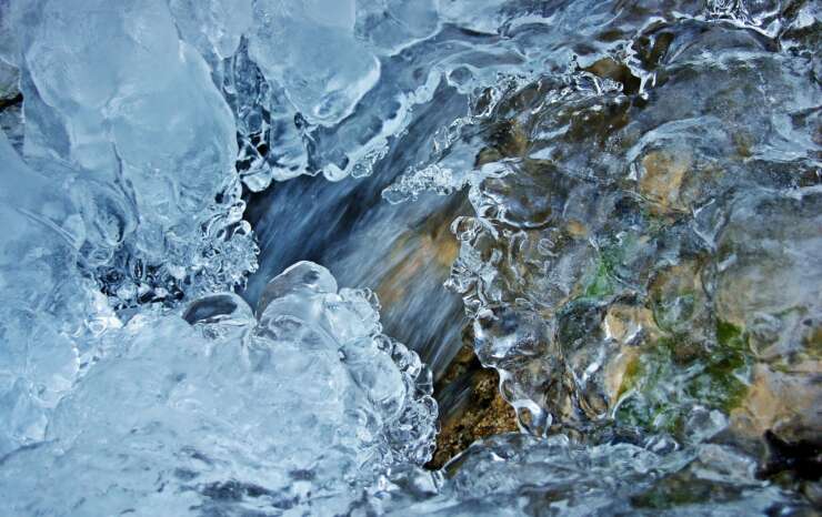 frozen ice crystals