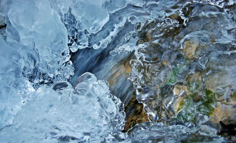 frozen ice crystals